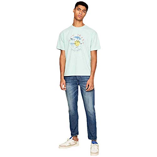 Pepe Jeans Murray Camiseta, Azul (Dark Acqua 518), X-Large para Hombre