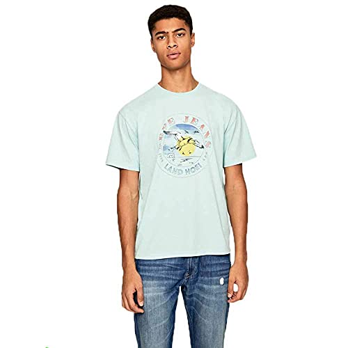 Pepe Jeans Murray Camiseta, Azul (Dark Acqua 518), X-Large para Hombre