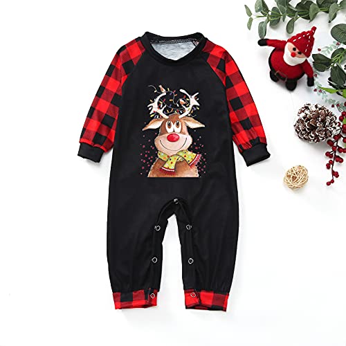 Pijamas Navidad Familia a Juego Conjunto de Pantalón y Pijama Navidad Familia con Estampado Arbol de Navidad Papa Noel Navideño Trajes Familiar Infantil Niños Hombre Mujer Otoño Invierno