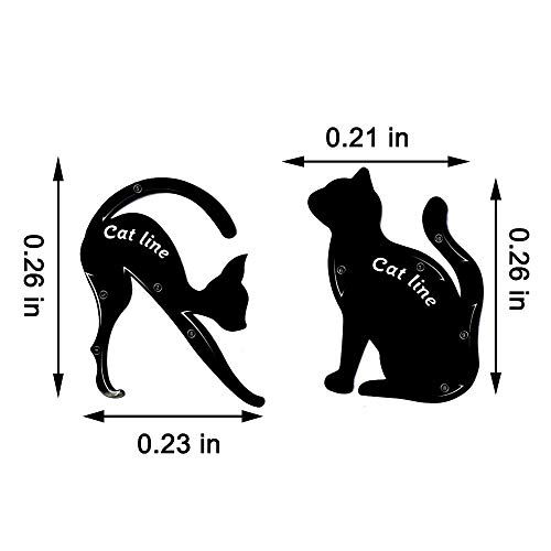 Plantillas para delineador de ojos de gato, material de PVC mate ahumado, aplicadores de sombra de ojos, plantilla de guía de sombra de ojos, 2 unidades