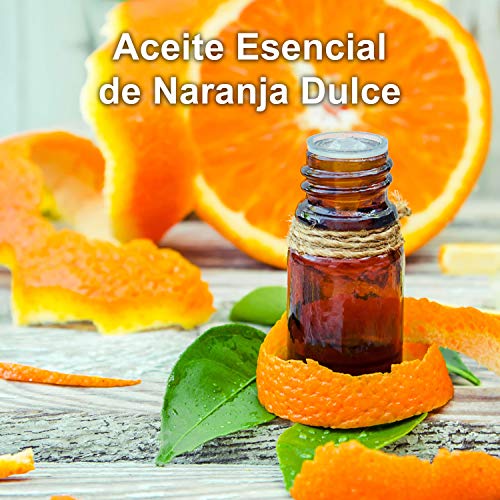 PLASTIMEA - Aceite Esencial Puro 100% Natural y Bio, Con Vitamina C, Para Aromaterapia y Humidificador Ultrasónico, Aroma Naranja Dulce, 30ml