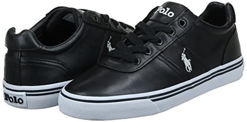 Polo Ralph Lauren, Hanford Leather Black, Zapatillas para Hombre, 43