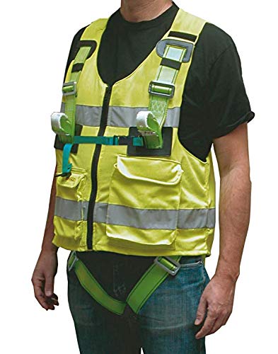 PONSA REFLEX - Arnés de trabajo anticaídas con chaleco de alta visibilidad con bandas reflectantes, no desmontable. EN 361 (anclaje dorsal y pectoral). 031.056.001.001