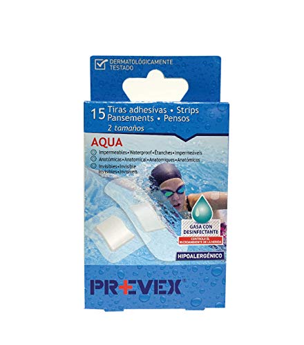 Prevex Aqua Adhesivas Resistentes Al Agua Tamaños Surtidos 15 Tiras 30 g