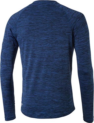 Pro Touch Rylungo II - Camiseta Larga para Hombre, Hombre, Camisa de Manga Larga, 257970, Melange/Blue Royal, Small