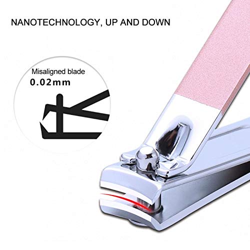 Profesional Cortaúñas Acero Inoxidable Grooming Kit Manicura y Pedicura Limpiador Cutícula Tijeras de uñas, Profesionales Manicura Kit, para Manicura y Pedicura, Limpieza de cutículas (16 pcs)