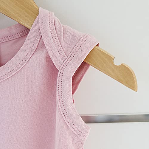 PROMO SHOP Body Bebé Personalizado con Nombre e elegir · Regalos Bebes recien nacidos Originales · Diseño Arco Iris · Color Rosa · Talla 3 Meses