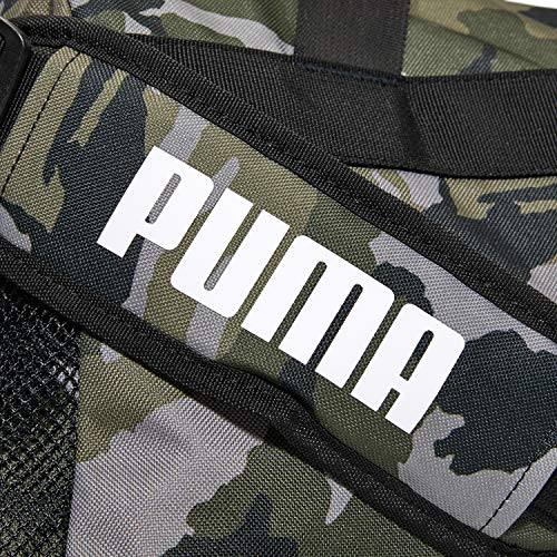 PUMA Challenger Duffel Bag M Bolsa Deporte, Unisex Adulto, Forest Night/Camo AOP, OSFA