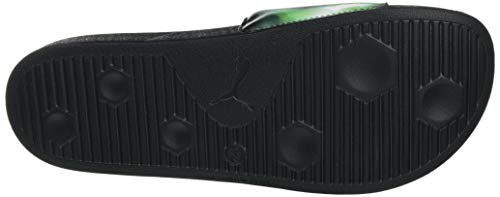 PUMA Mapf1 Graphic Leadcat FTR, Sandalias deslizantes Unisex Adulto, Negro Spectra Verde, 42 EU