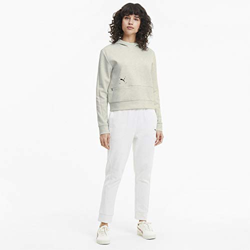 PUMA Nu-tility Hoodie Sudadera, Mujer, Blanco (White Heather), M
