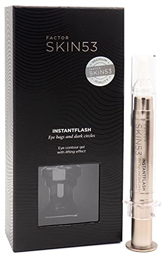 Q77+ SKIN FACTOR 53 INSTANTFLASH - Gel para el contorno de ojos - Efecto lifting - Arrugas - Anti-ojeras - Contorno de ojos mujer y hombre - Con vitamina E