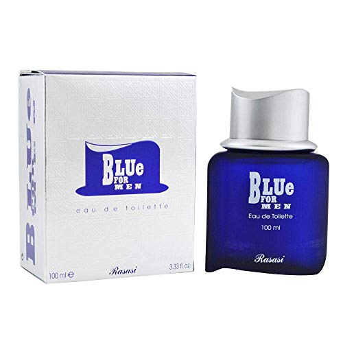 Rasasi de color azul y pantalla a juego para de manga corta para hombre 100 Ml (3,4 oz)