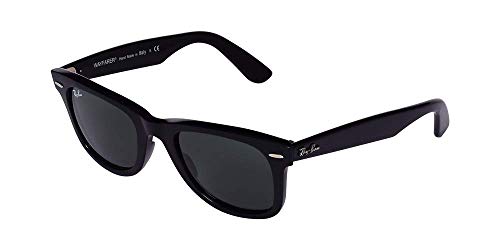 Ray-Ban 0RB2140 901/58 50 Gafas de Sol, Negro (Black/Crystal Green Polarized), Unisex Adulto