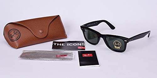 Ray-Ban 0RB2140 901/58 50 Gafas de Sol, Negro (Black/Crystal Green Polarized), Unisex Adulto