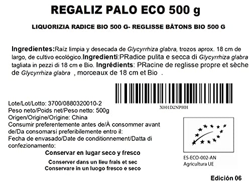 Regaliz palodul ecológico 500 G - ESPECIAS PEDROZA