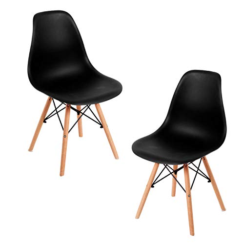 Regalos Miguel - Packs Sillas Comedor - Pack 2 Sillas Tower Basic - Negro - Envío Desde España
