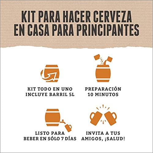 Regalos Originales Kit para elaborar Cerveza Estilo Oktoberfest en Casa - Producto de Alemania - Disfruta tu cerveza en sólo 7 días - Brewbarrel Braufässchen