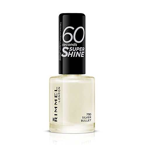 Rimmel London 60 segundos de Super Nail Polish Shine, Silver Bullet un off Blanco - 8 ml