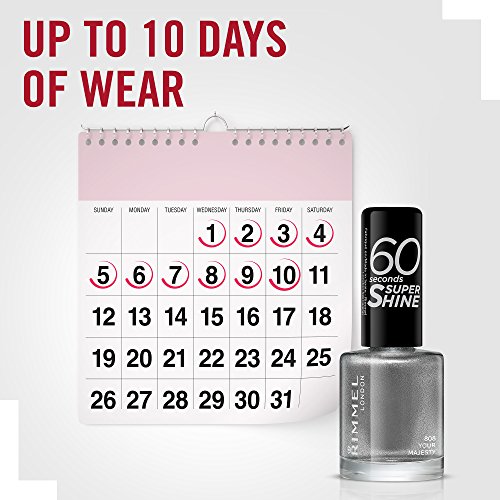 Rimmel London 60 segundos de Super Shine Nail Polish, Su Majestad - 8 ml