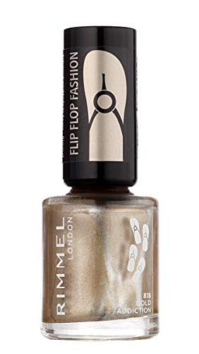 Rimmel Nail Polish 60 Seconds Flip Flop Fashion 818 Gold Addiction Lakier do paznokci 8ml