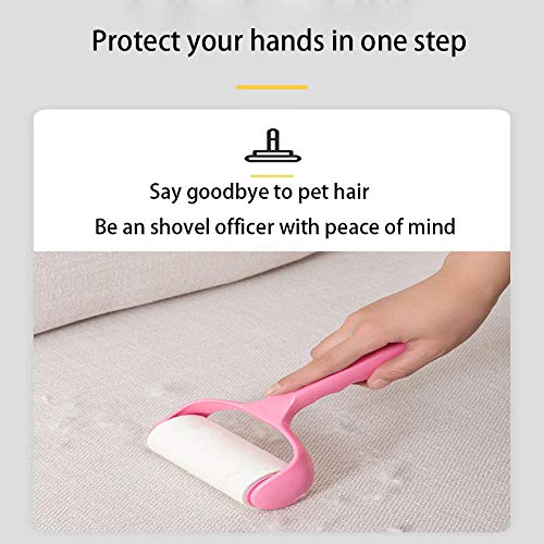 Rodillo De Pelusa, Rodillos Pegajosos Super Viscous Force Cleaner Removedor De Polvo para Tela Pet Pelos Sofa Floor Car Furniture 660 Hojas 1 Mango + 11 Rollos De Papel De Repuesto