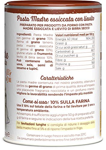 Ruggeri - Levadura de Masa Madre Seca (200g) - Activa | Ideal para Levadura Corta y Larga
