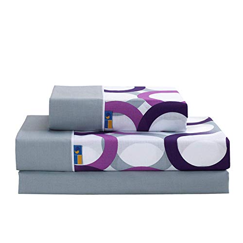 SABANALIA - Juego de sábanas Estampadas Aros (Disponible en Varios tamaños y Colores), Cama 150, Lila
