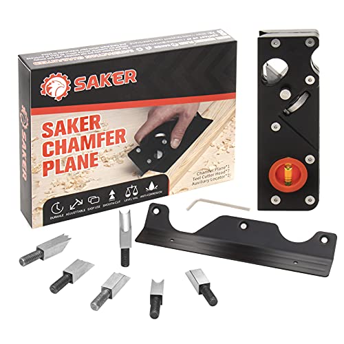 Saker Chaflán plano (6 cabezales de corte, negro)