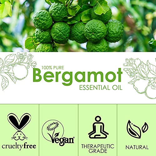 SALKING Aceite Esencial de Bergamota 120ml,100% Puro Aceites Esenciales para Humidificador,Aceites Esenciales Naturales Aceite Perfumado de Bergamota, Regalos Originales para Mujer