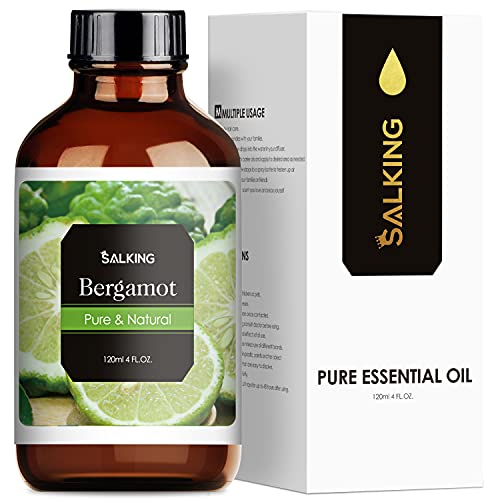 SALKING Aceite Esencial de Bergamota 120ml,100% Puro Aceites Esenciales para Humidificador,Aceites Esenciales Naturales Aceite Perfumado de Bergamota, Regalos Originales para Mujer