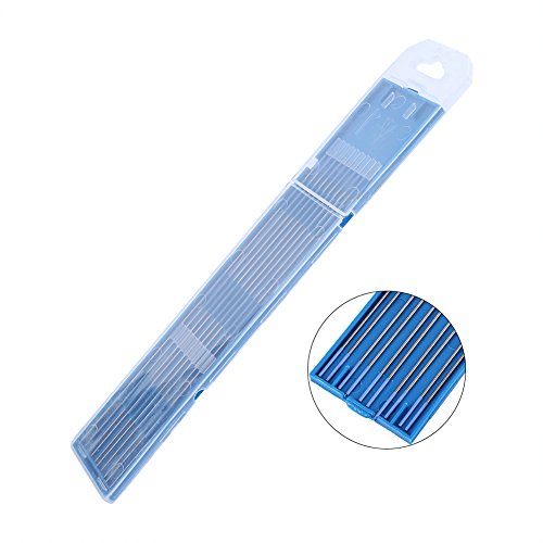 SALUTUYA 10 Uds electrodos de Soldadura de tungsteno de Punta Azul electrodo lantanado electrodos TIG Varillas de electrodo 1,0/1,6/2,4mm(1.6 * 150mm)