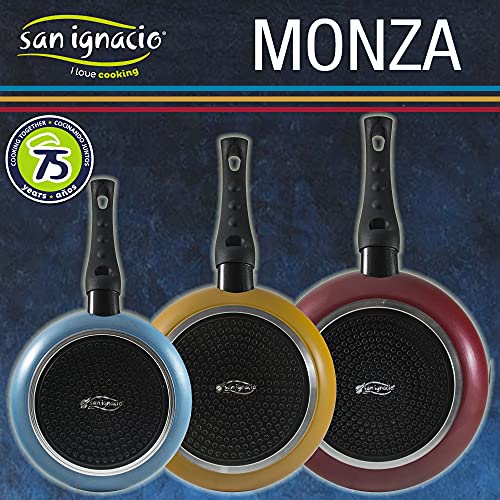 San Ignacio Q2837 Set 3 Piezas sartenes Ø20, Ø24, Ø28 cms, Aluminio Forjado, inducción Monza