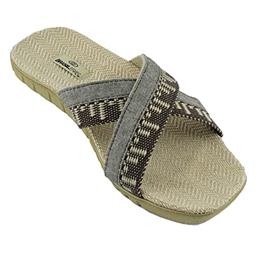 Sandalias de Playa BRASILERAS®,Cruzadas. Suela Antideslizante del 40 al 45. Hombre para Interior/Exterior. Zapatos Casual Verano