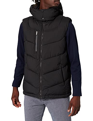 Scotch & Soda Calentador de Cuerpo Acolchado con Relleno Repreve Chaleco de plumón, Black 0008, XL para Hombre