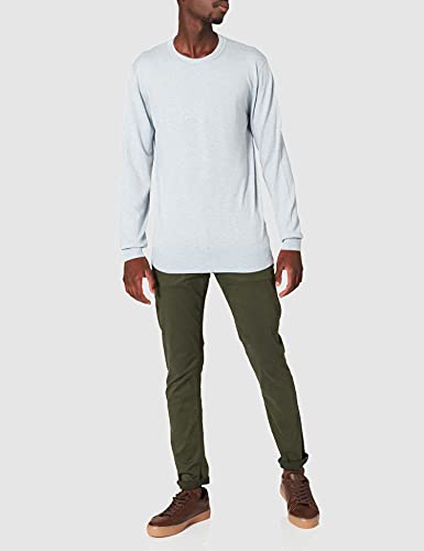 Scotch & Soda Classic Ecovero Viscose Crewneck Pull Suéter, Blue Melange 0886, XL para Hombre