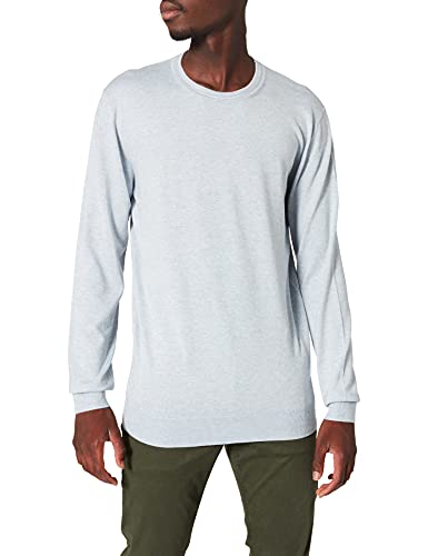 Scotch & Soda Classic Ecovero Viscose Crewneck Pull Suéter, Blue Melange 0886, XL para Hombre