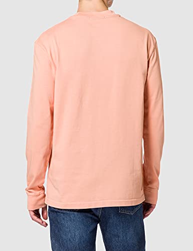 Scotch & Soda Organic Cotton-Jersey Longsleeve tee with Chest Print Camiseta, Pink Horizon 4230, XL para Hombre