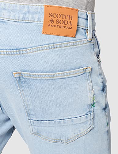 Scotch & Soda Ralston-Regular Slim Fit-Recycled Cotton Pantaln, Wind Stripped 4557, 33W x 32L para Hombre