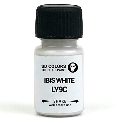 SD COLORS IBIS WHITE LY9C - Pintura para retocar (8 ml, para reparar arañazos, código de color LY9C, IBIS BLANCO)
