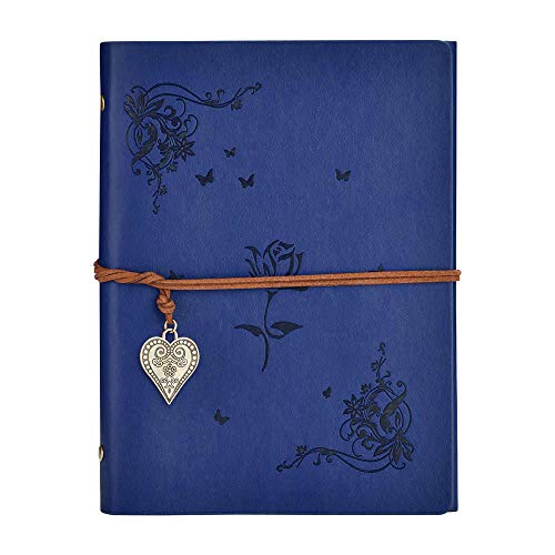 SEEALLDE Cuaderno de piel A5 páginas en blanco diario cuaderno mapamundi diario de viaje vintage cuaderno de notas cuaderno