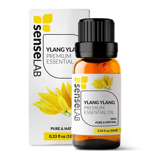 SenseLAB Aceite Esencial de Flor de Cananga - Aceite de Flor de Cananga de Grado Terapéutico Natural 100 % Puro, para Difusor de Aromaterapia - Aceite para el Cuidado de la Piel y el Cabello (10 ml)