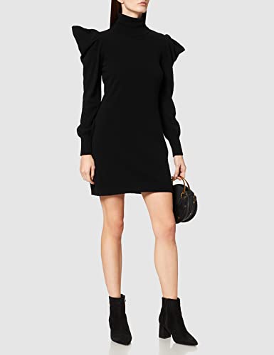 Sisley Dress 1044N2246 Vestido, Negro 700, M para Mujer