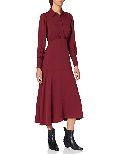 Sisley Dress 4PER5VHY6 Vestido, Red Wine 129, 50 para Mujer