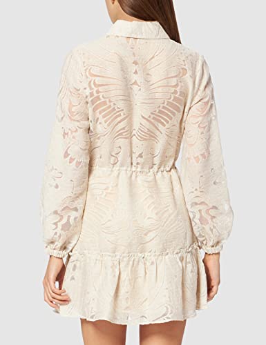 Sisley Dress 4PWP5VI56 Vestido, Floral Off White 901, 44 para Mujer