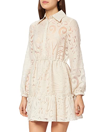 Sisley Dress 4PWP5VI56 Vestido, Floral Off White 901, 44 para Mujer