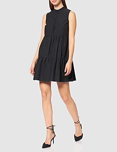 Sisley Dress 4t0g5vhr7 Vestido, Black 100, 44 para Mujer
