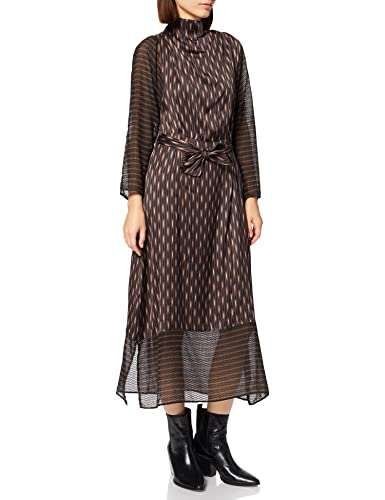 Sisley Dress 4WIH5VI57 Vestido, Fantasytobacco 76b, 40 para Mujer