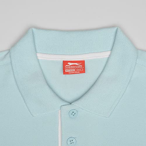 Slazenger Niños Plain Camiseta Polo Azul Claro 9-10 años
