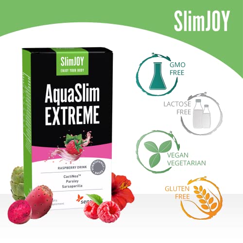 SlimJOY AquaSlim EXTREME - Té Drenante y Detox Natural - 3x10 sobres, suficiente para 30 días