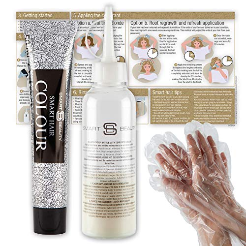 Smart Belleza Rubio Ceniza Tinte de Pelo Permanente Contiene Smart Plex Que Protector Y Fortalece Pelo Durante Cabello Colorante Aclara Y Tonos Natural O Pelo Teñido